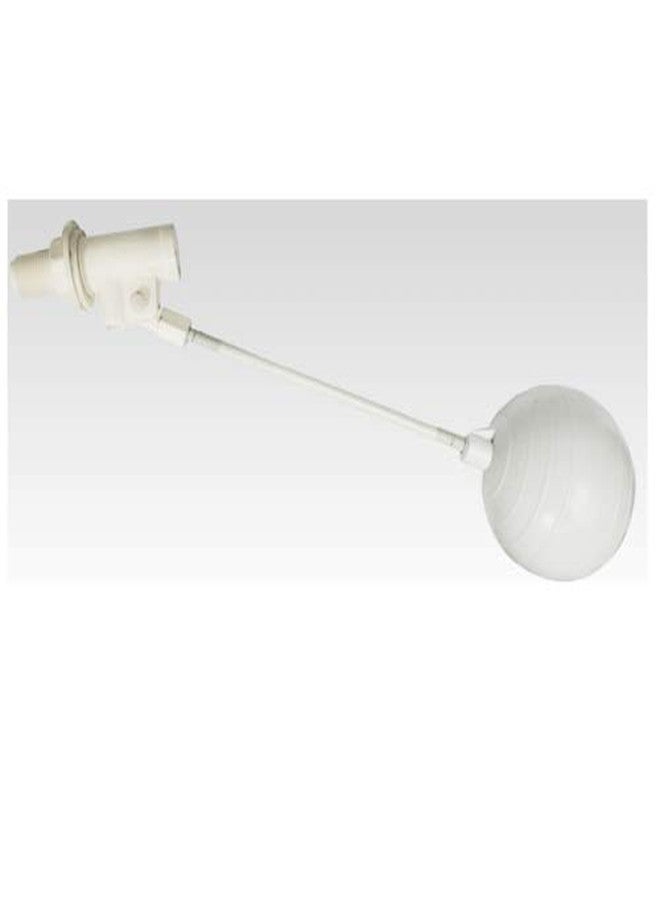 طقم صمام كروي PTMT من ماركة ESTYLO BATH مع حشوة نحاسية/طقم صمام عائم، يأتي مع كرة، وقضيب ألومنيوم، وطقم عائم من مادة PVC - 15 مم / طقم صمام إيقاف كامل / صمام كروي PTMT عالي الجودة للخزانات الأرضية والعلوية (رقم الكتالوج: 5655)
