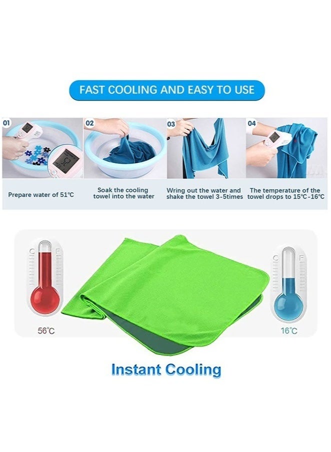 BAEKO 6Pcs Cooling Towel, Ice Sports Towel, Cool Towel for Instant Cooling,for Yoga, Travel, Golf, Gym,Camping, Fitness, Running, Workout & More Activities (31.5"x11.8") - Image 4