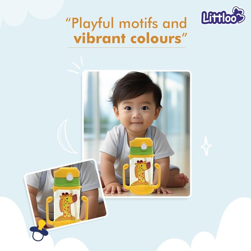 LITTLOO Baby Water Bottle (Yellow) : Stay Hydrated with Safe & Spill-Free Design - 450 ml - Image 2