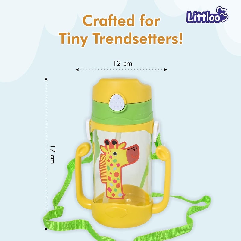 LITTLOO Baby Water Bottle (Yellow) : Stay Hydrated with Safe & Spill-Free Design - 450 ml - Image 4
