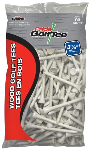 Pride Golf Tee Unisex Adult 75 Count Tees, White, 75 Count US - Image 1