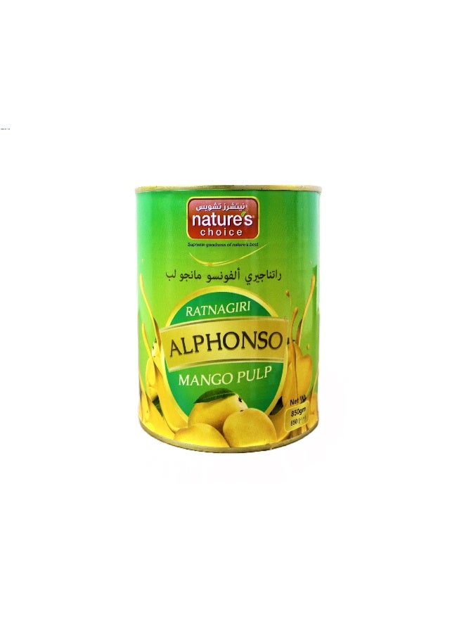 Nature's Choice Ratnagiri Alphonso Mango Pulp 850Gm - Image 1