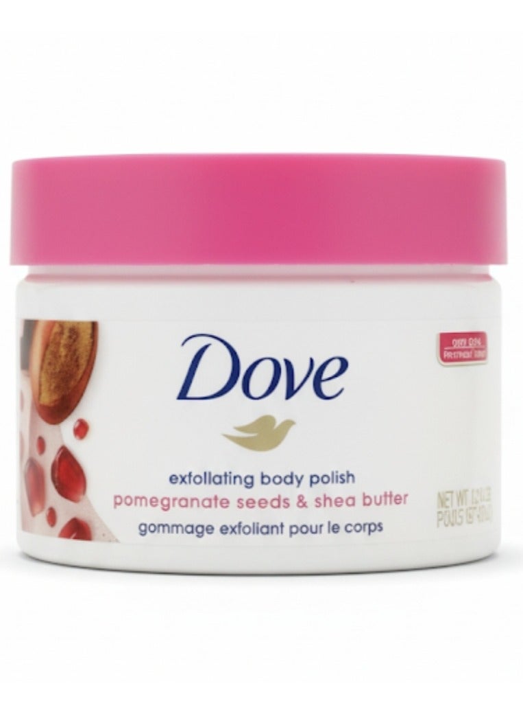 دوف مستحضر لتقشير الجسم - بحبوب الرمان وزبدة الشيا 298جم - Image 1