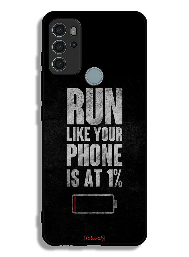 Tolwak Motorola Moto G60S Protective Case Cover Run Like Your Phone Is At 1 Percent - Image 2