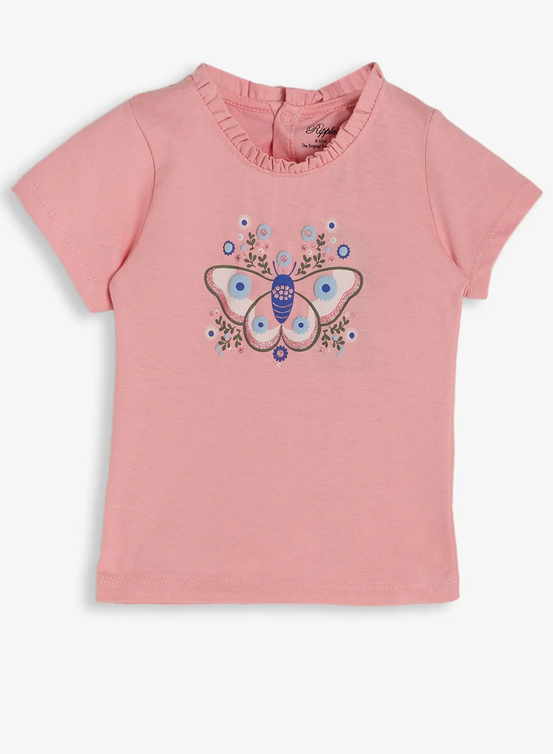 Ripples Girls Regular T-shirt
