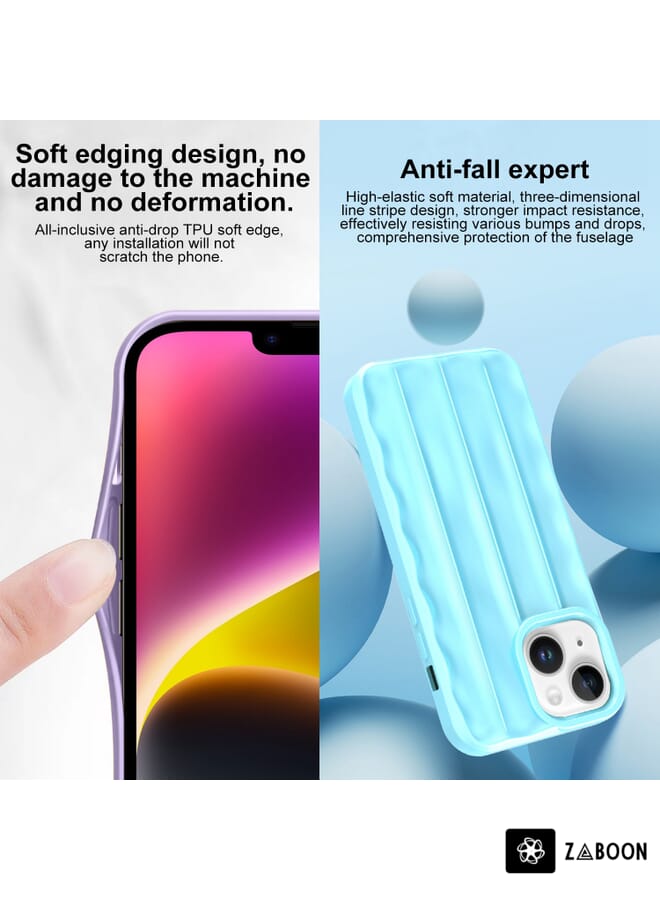 Zaboon Protective Case Cover For iPhone 14 Plus  3D Stripe TPU - Image 3