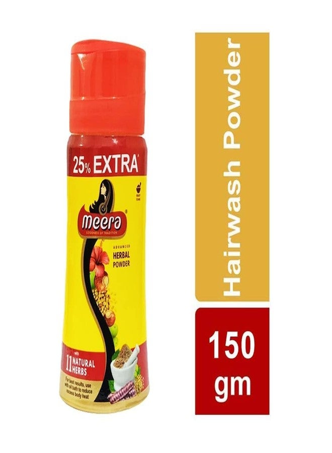 MEERA 4 X Meera Herbal Hair Wash Powder Shikakai, Tulsi Powder 120gm Jar X 4= Net. 480g - Image 2