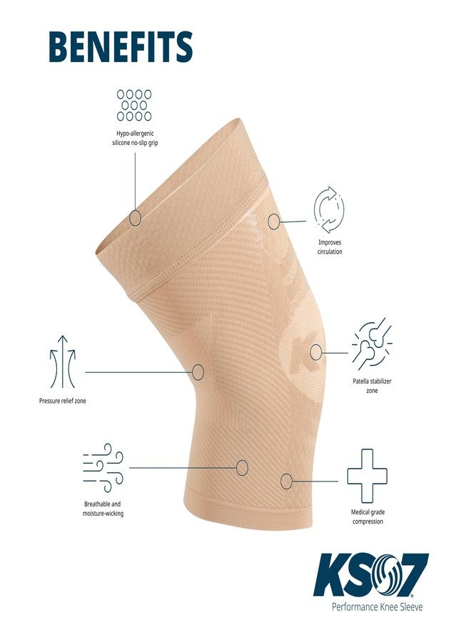 OS1st KS7 Performance Knee Brace stabilizes the patella, reduces recovery time, relieves knee pain and arthritis pain (Black, Large) - Image 3
