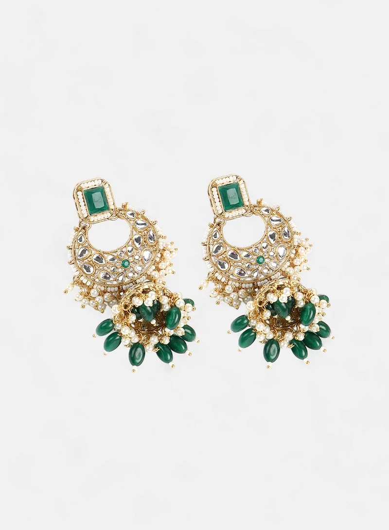 SOHI Stone Stones-Studded & Beaded Artificial Jewellery Set