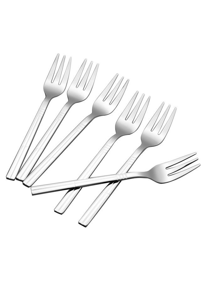 Saedy 6 Inches Stainless Steel Tasting Forks, 12 Pieces Small Dessert Appetizers Forks, F - Image 1