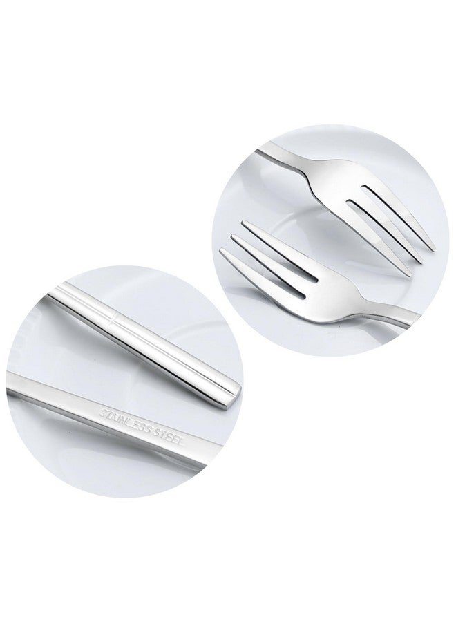 Saedy 6 Inches Stainless Steel Tasting Forks, 12 Pieces Small Dessert Appetizers Forks, F - Image 3