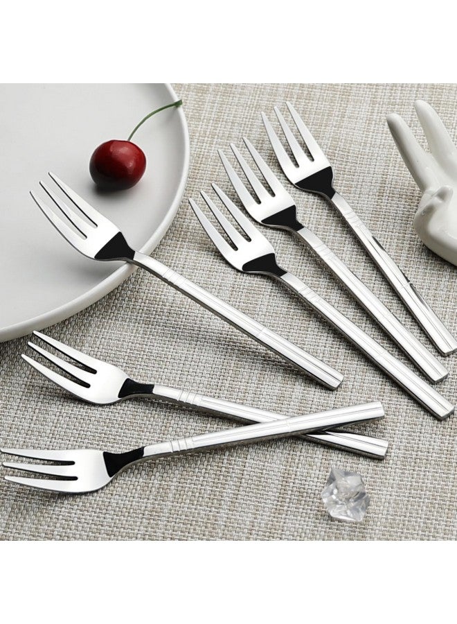 Saedy 6 Inches Stainless Steel Tasting Forks, 12 Pieces Small Dessert Appetizers Forks, F - Image 5