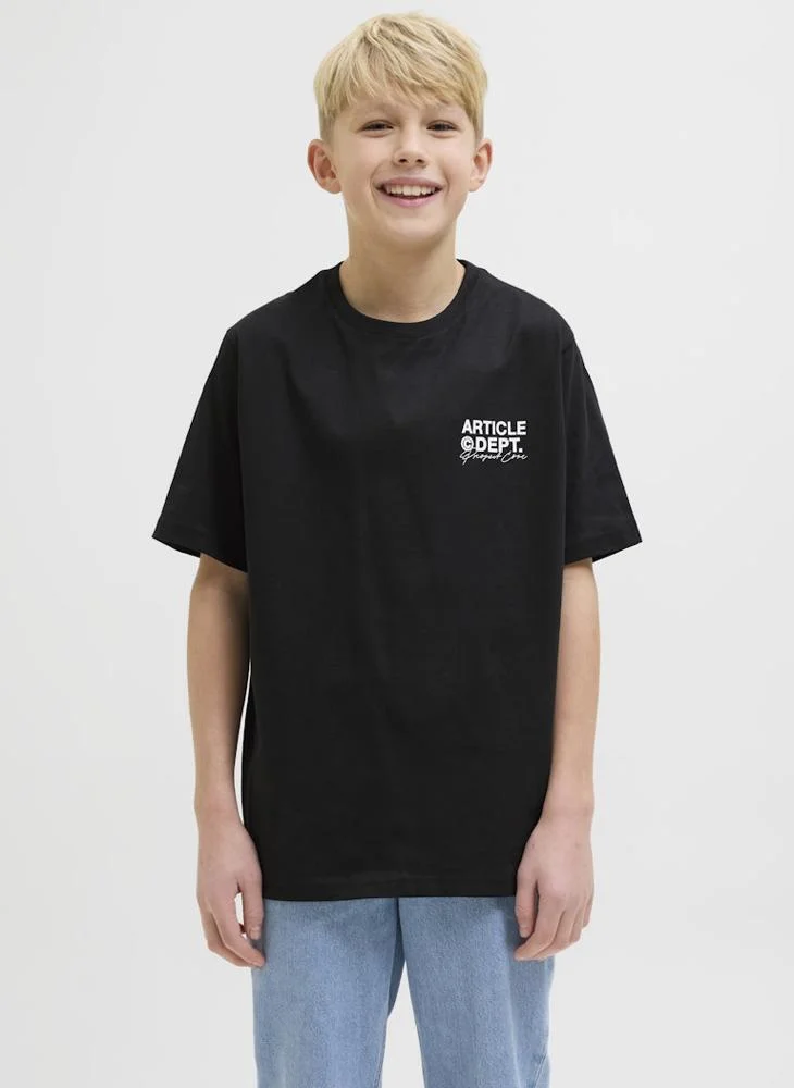 جاك وجونز جونيور Kids Logo Crew Neck T-Shirt