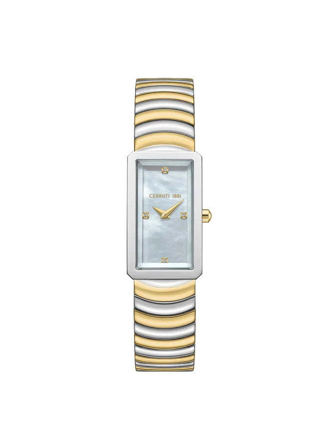 شيروتي 1881 Vallucciole 17mm White Mother-of-pearl Dial Quartz Analog Watch For Women