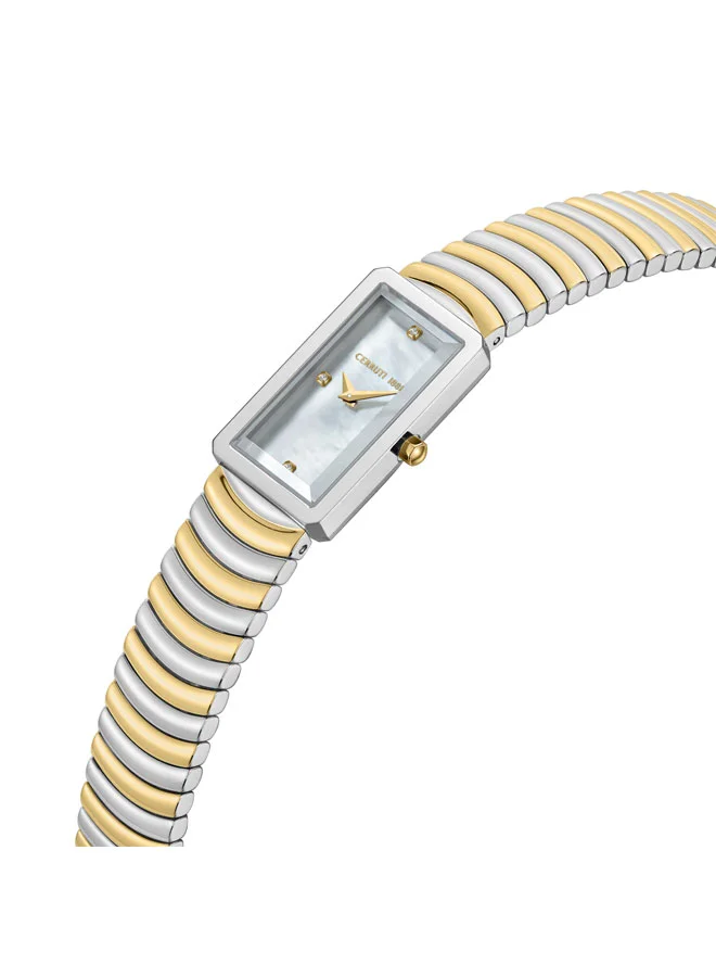 شيروتي 1881 Vallucciole 17mm White Mother-of-pearl Dial Quartz Analog Watch For Women