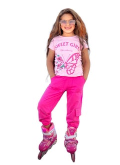 Pajama special shirt pink butterfly pink pants