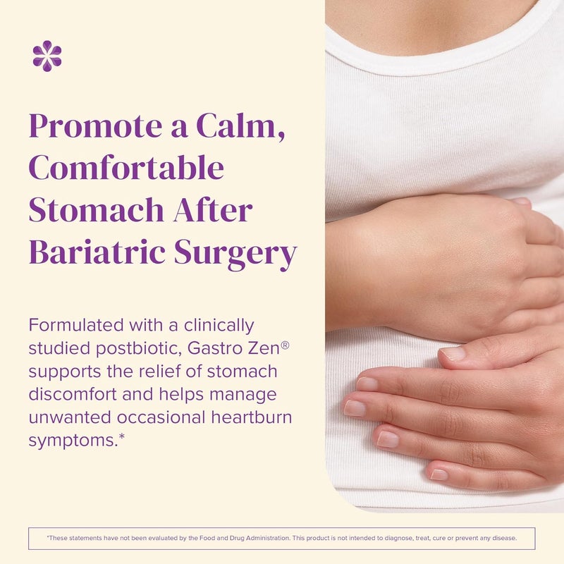 BariMelts Gastro Zen with GastroAD for GLP1 Users and Bariatric Patients  Postbiotics for Heartburn Relief  Gut Health  60 SmoothCoated Caplets 1Month Supply - Image 2