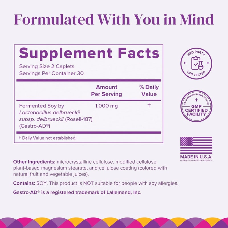 BariMelts Gastro Zen with GastroAD for GLP1 Users and Bariatric Patients  Postbiotics for Heartburn Relief  Gut Health  60 SmoothCoated Caplets 1Month Supply - Image 5