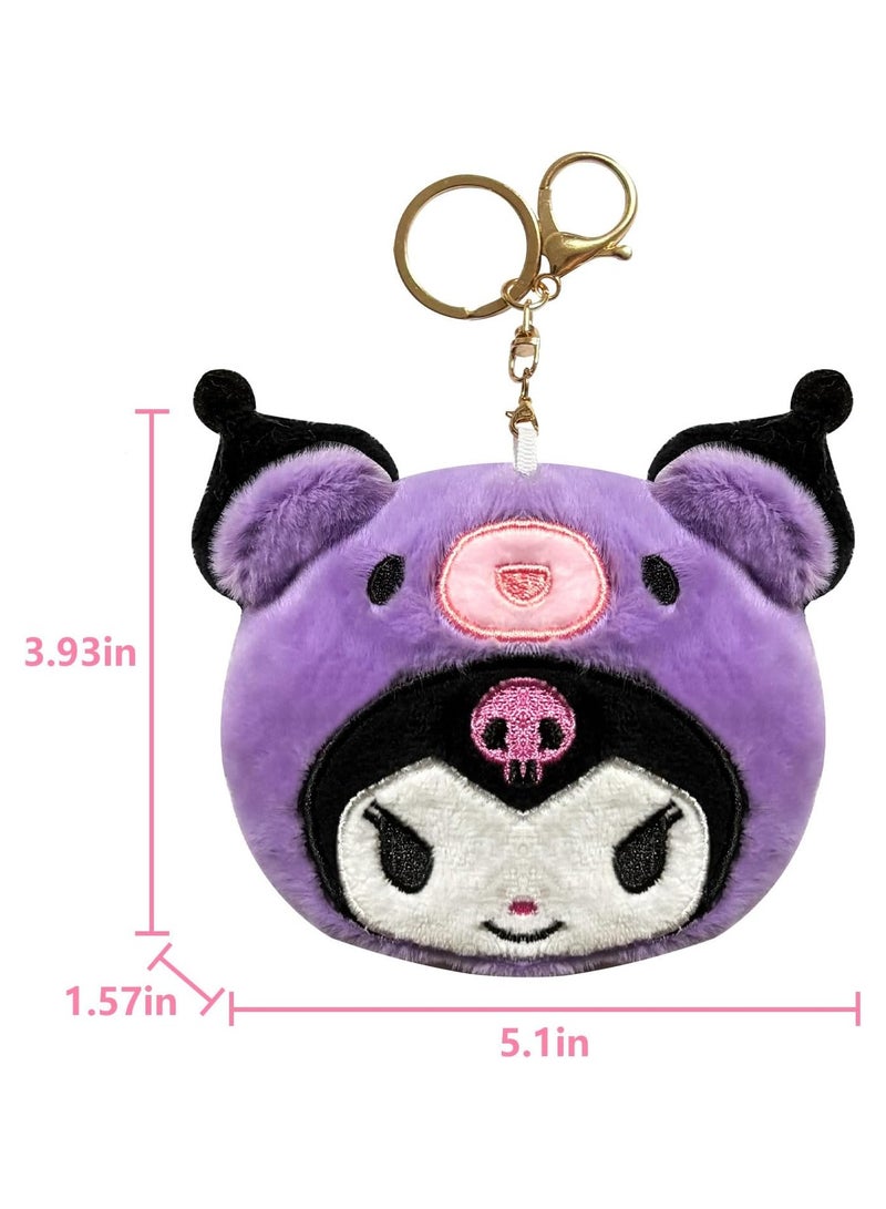 عام حقيبة عملة بلوش كيوت كارتون مع محفظة مفاتيح ناعمة وإكسسوارات كيهانيمي لطيفة للغاية لتزيين الحقائب والظهر - Image 5