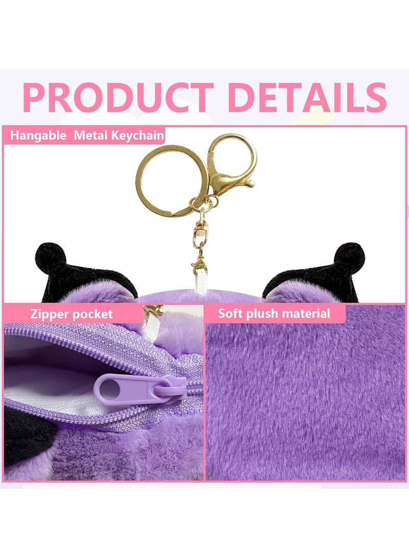 عام حقيبة عملة بلوش كيوت كارتون مع محفظة مفاتيح ناعمة وإكسسوارات كيهانيمي لطيفة للغاية لتزيين الحقائب والظهر - Image 2