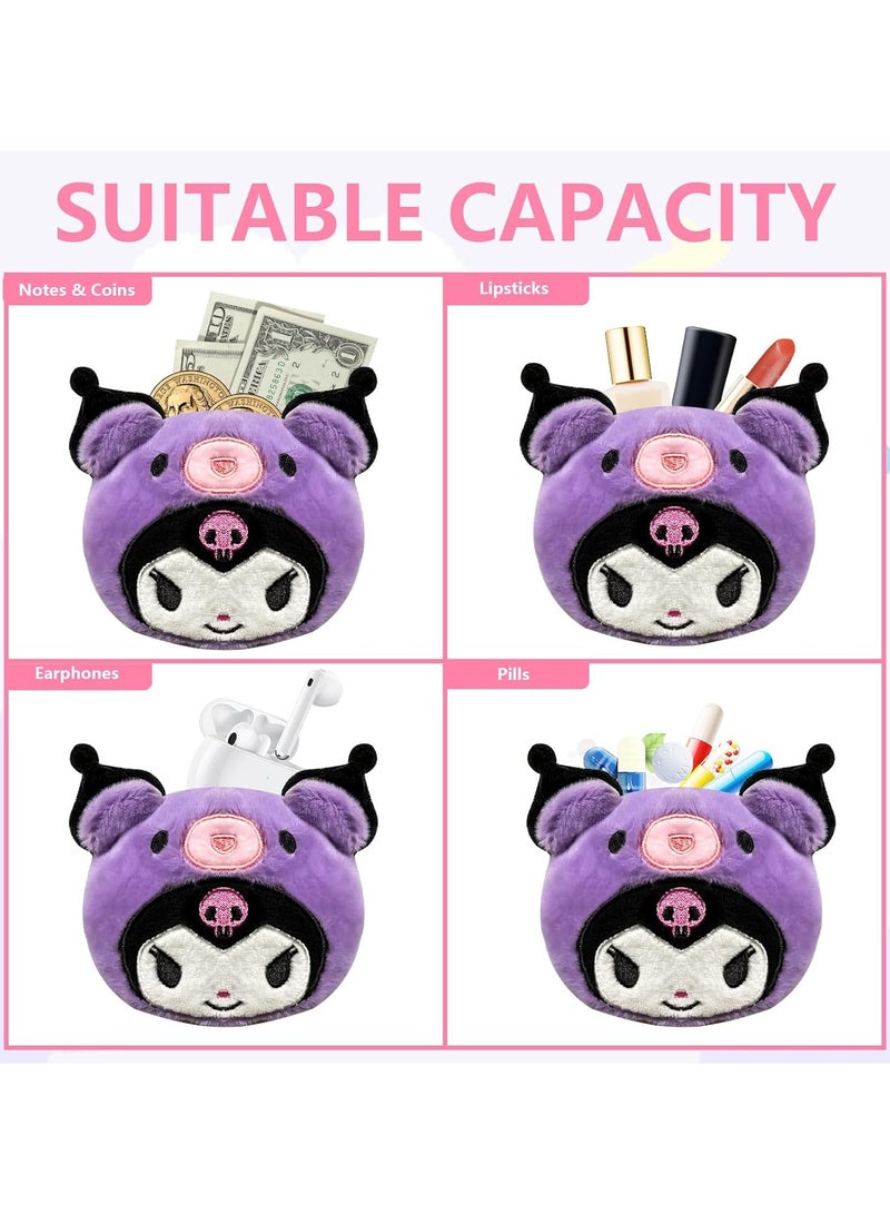 عام حقيبة عملة بلوش كيوت كارتون مع محفظة مفاتيح ناعمة وإكسسوارات كيهانيمي لطيفة للغاية لتزيين الحقائب والظهر - Image 3