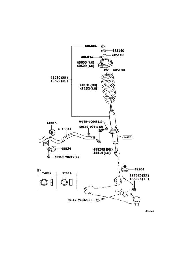 2PCS Left Link Assy Front Stabilizer Compatible with 2006-2015 Toyota Hilux, Fortuner Replace 48810-0K010 60040 48810-04010 - Image 2
