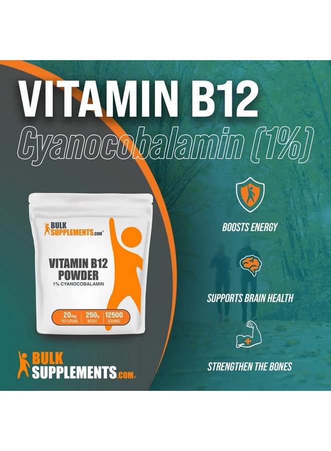 BULKSUPPLEMENTS.COM Vitamin B12 Powder (Cyanocobalamin) Vitamin B Supplements For Energy Production And Nerve Health 20 Mg (1% Cyanocobalamin) Per Serving (250 Grams 8.8 Oz) - Image 4