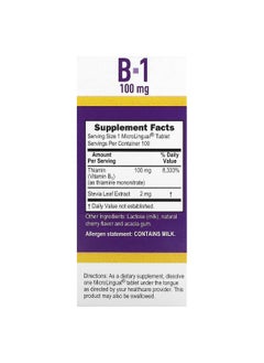 Superior Source Superior Source, B-1, 100 mg, 100 Instant Dissolve Tablets  - Image 2