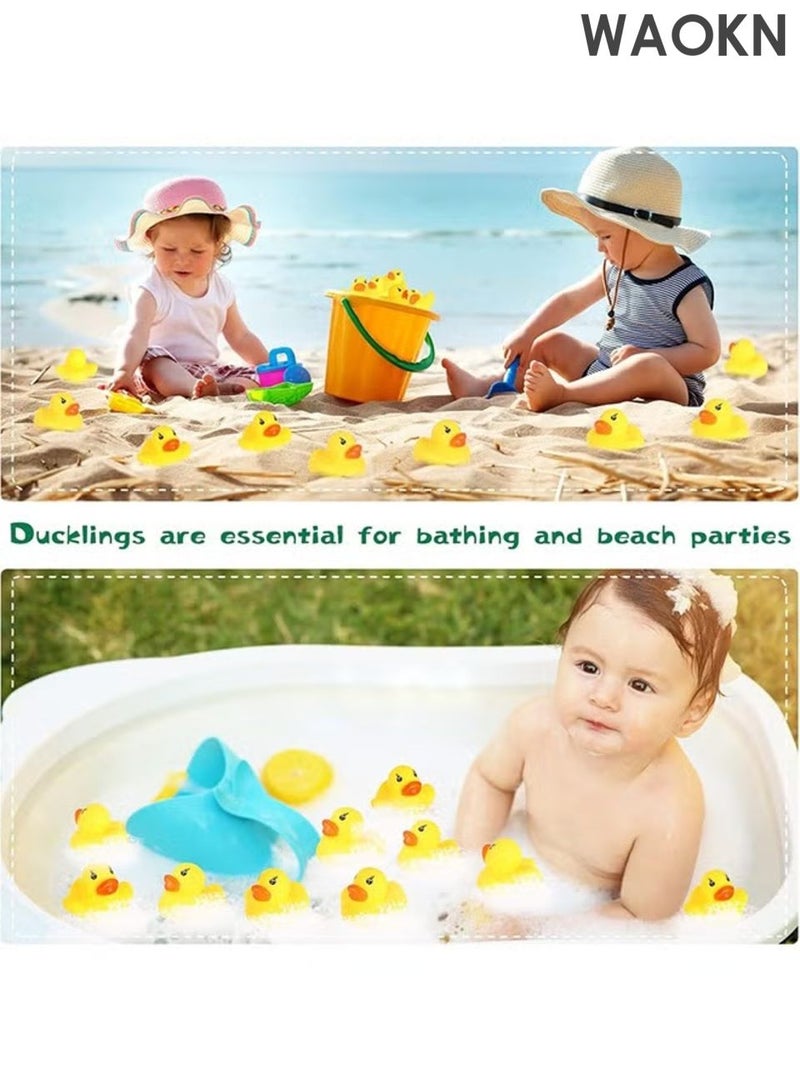WAOKN 50 Mini Rubber Ducks, Baby Bath, Duck Birthday Party Accessories, Baby Shower To Celebrate The Joy Of Children,Baby bath companion little yellow duck toy,Pool stuffed toys, Summer Beach Pool Activity Carnival Game. - Image 5