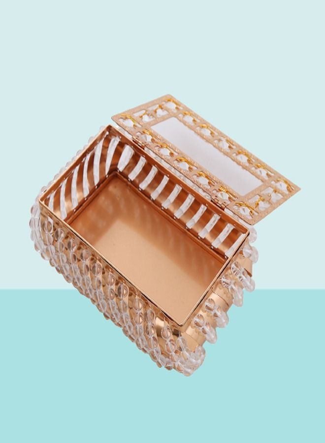 fashionhome European Style Crystal Tissue Box Cover Creative Tissue Holders Facial Tissue Dispenser for Bathroom Vanity Countertops and Bedroom 22 x 13 x 7 Centimeter - Image 2