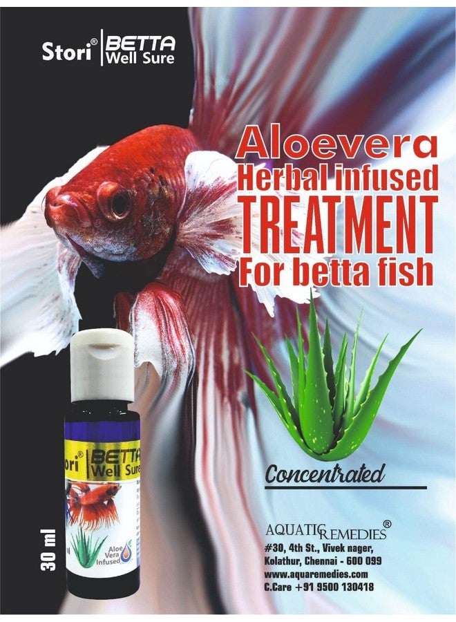 VAYINATO علاج مائي فاييناتوا ستوري بيتا ويل شور|محلول شامل معزز بالألوة فيرا لصحة سمك البيتا مثل تعفن الزعانف، الجروح الخارجية والاستسقاء (30 مل * عبوة من 2) - 60 مل - Image 5