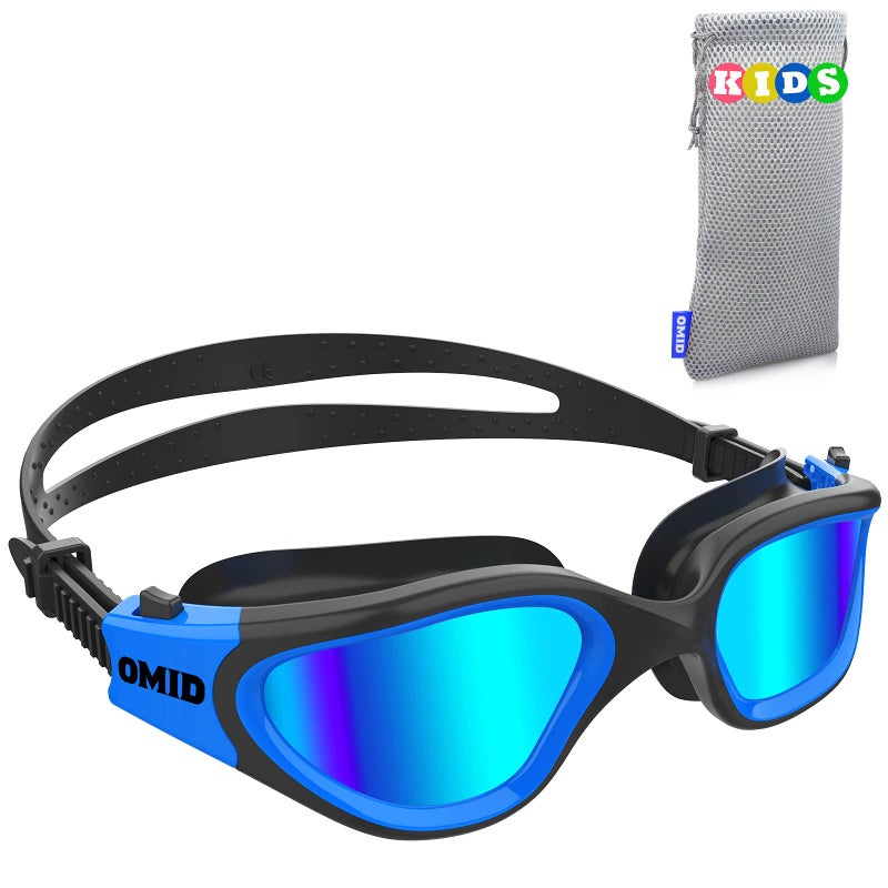 OMID Kids Swim Goggles, P2mini Polarized Swimming Goggles Comfortable for Age 6-14 - Image 1