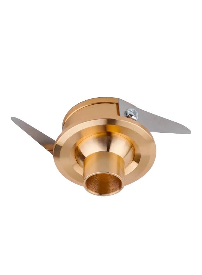 مصابيح سبوت LED صغيرة 3 وات AC85-265V، إضاءة موضعية صغيرة مثبتة على السقف مع رأس نقطة قابلة للدوران 360 درجة لتزيين المنزل وغرفة المعيشة وخزانة عرض الملابس (لون ذهبي، عبوتان) - Image 1