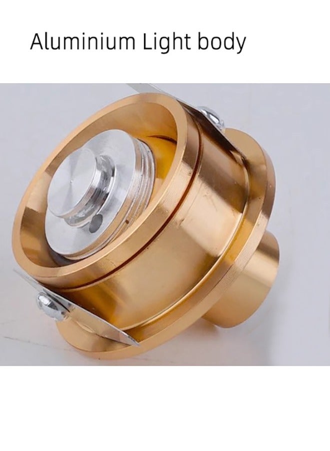 مصابيح سبوت LED صغيرة 3 وات AC85-265V، إضاءة موضعية صغيرة مثبتة على السقف مع رأس نقطة قابلة للدوران 360 درجة لتزيين المنزل وغرفة المعيشة وخزانة عرض الملابس (لون ذهبي، عبوتان) - Image 4