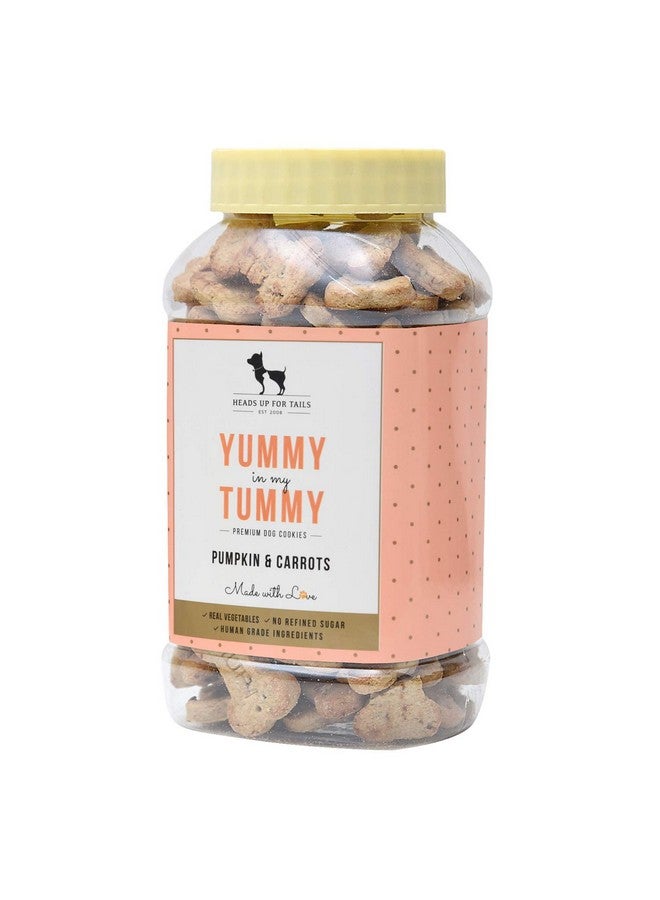 Heads Up For Tails Yummy in My Tummy Pumpkin & Carrots - 320 gm | Vegetarian Dog Biscuits | All Life Stages | Dog Treats | Crunchy Dog Biscuits | Pack of 2 - Image 2