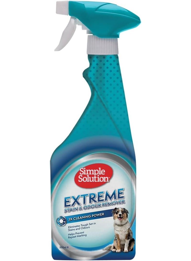 سيمبل سوليوشن مزيل البقع والروائح الكريهة من Simple Solution Extreme Dog، منظف إنزيمي بقوة تنظيف 3X Pro-Bacteria - 500 مل - Image 1