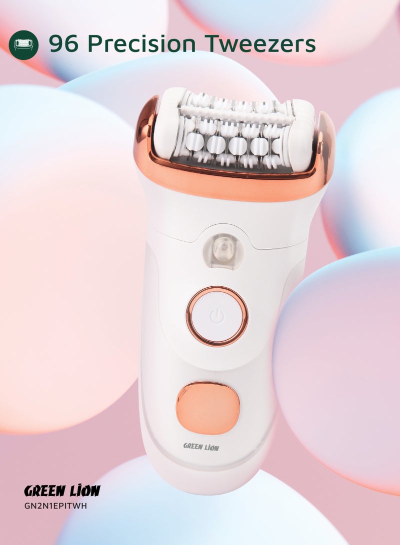 GREEN LION 2 in 1 Epilator Shave and Trimmer , Epilate with Stainless Steel Blade & 8500 RPM Motor / 45 Min Runtime / Type-C Charging / Ergonomic Design / Digital Display / Cleaning Reminder / DC Brushed Motor - White - Image 4