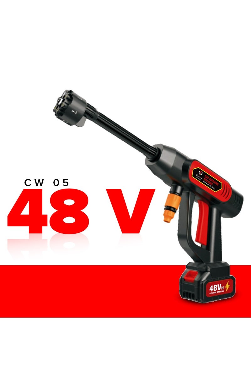 Toby's Toby’s 48V Cordless Portable Electric Water High Pressure Car Washer – Powerful Dual-Battery Cleaner, 5M Range, with 6-in-1 Nozzle for Cars, Windows, Floors, Plants, and Garden Use  - Image 2