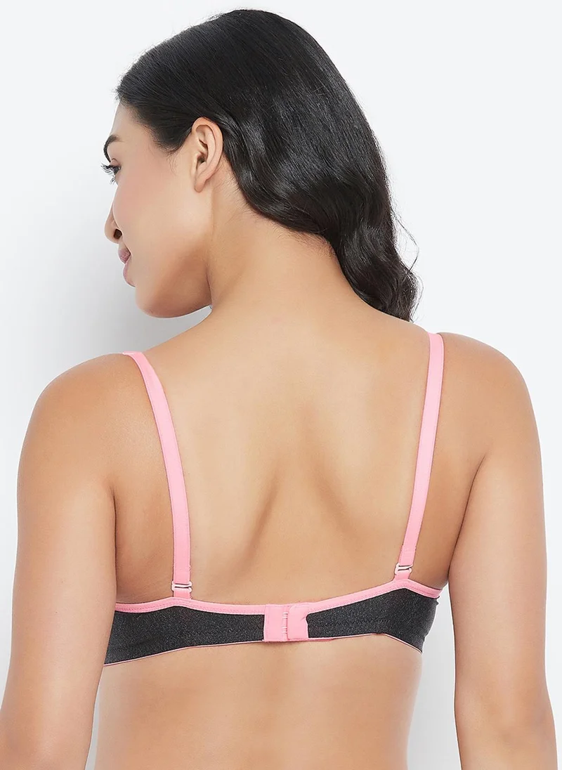 Clovia Grey Clovia Padded Non-Wired Full Cup Multiway T-shirt Bra in Dark Grey Melange for Women | Best Price UAE
