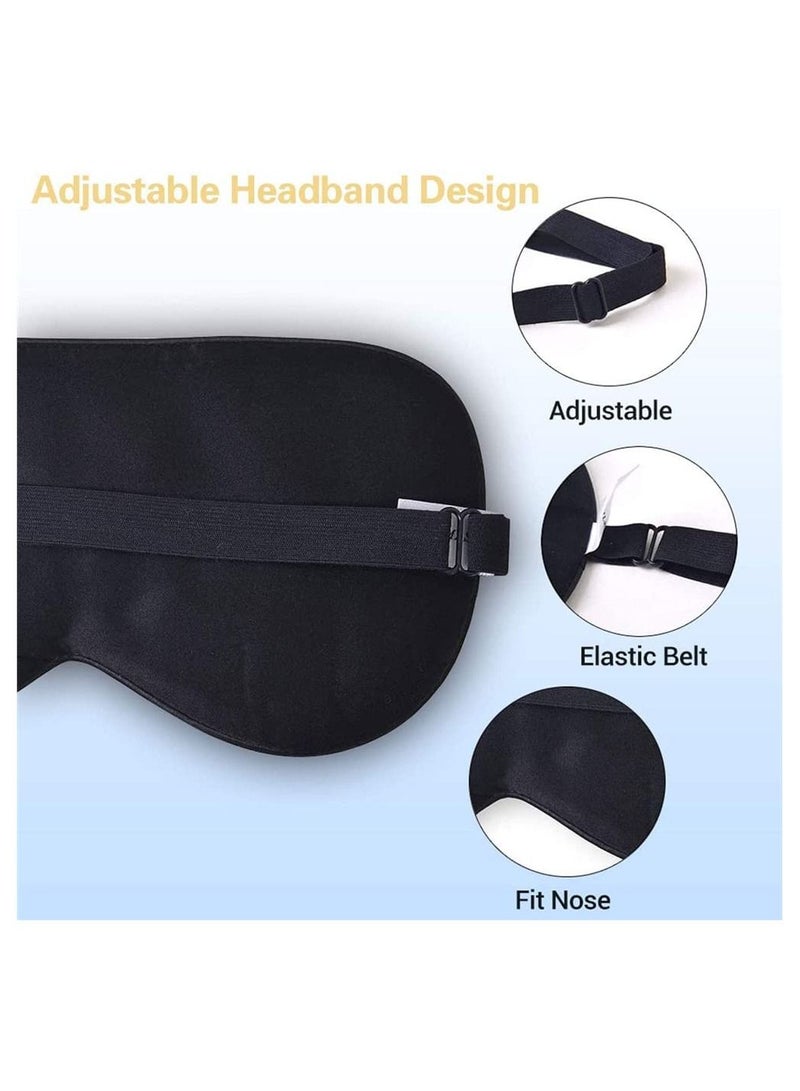 Y&D Silk Sleep Mask, Adjustable Elastic Band for Men and Women, Blackout Eye Cover Ultimate Smooth Breathable Experience, Soft Eyeshade Night Sleeping, Travel, Nap - Image 3