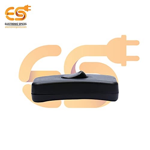 Electronicspices Electronic Spices Black Spst Halfway Rocker Button Inline Switch for Table Lamp Pack of 10pcs - Image 2