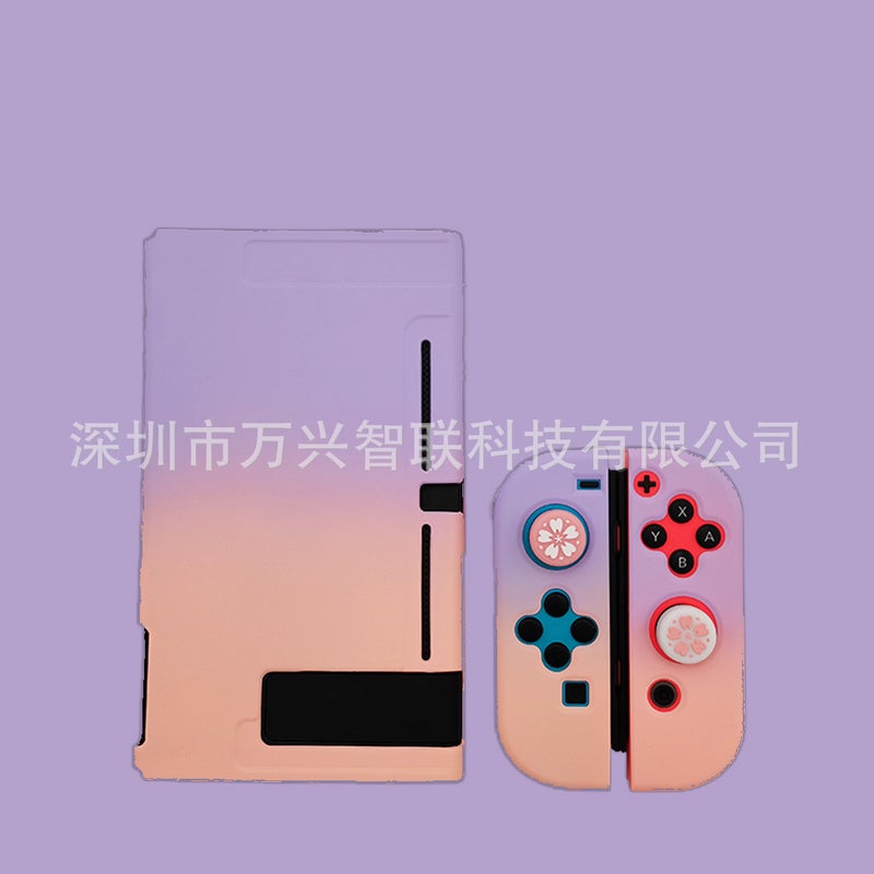 Suitable For Nintendo Switch Gradient Protective Case Ns Solid Color Gradient Spray Protective Case Skin-Friendly Pc Hard Case - Image 5