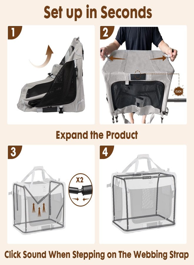 PEGIC Extra Large Cat Carrier for 2 Cats, Portable Soft Sided Large Pet Carrier for Traveling, Indoor and Outdoor Uses, 24"×16"×16" - Image 2