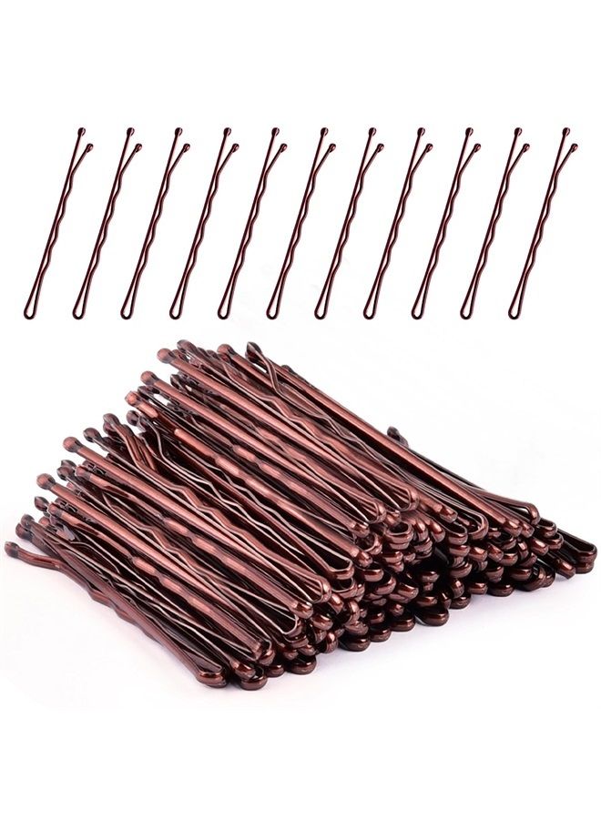 Brown Bobby Pins, MORGLES 2 Inch Bobby Pins Brown Hair Pins Bobby Pins Bulk with Box for Women Girls, 120Pcs