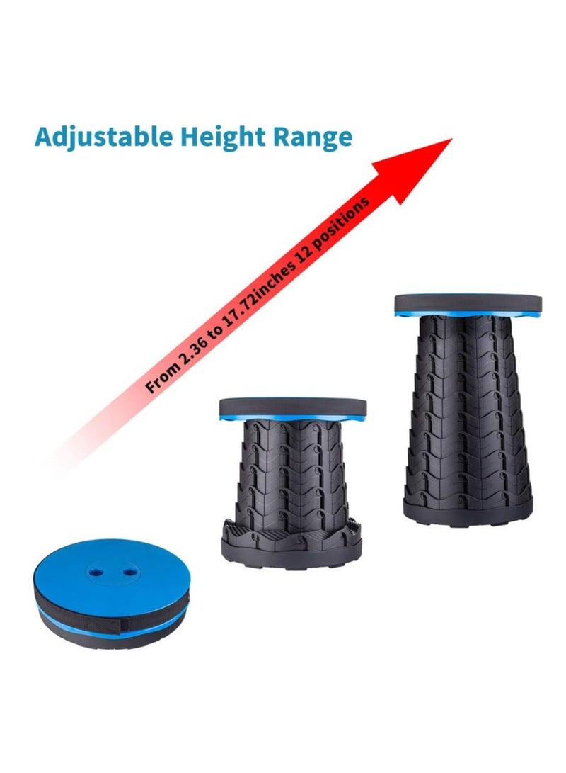 مقعد قابل للطي خفيف الوزن ولكن أكثر قوة ، مقعد قابل للطي المحمول للتخييم الصيد المشي لمسافات طويلة شواء ، أزرق. - Image 4