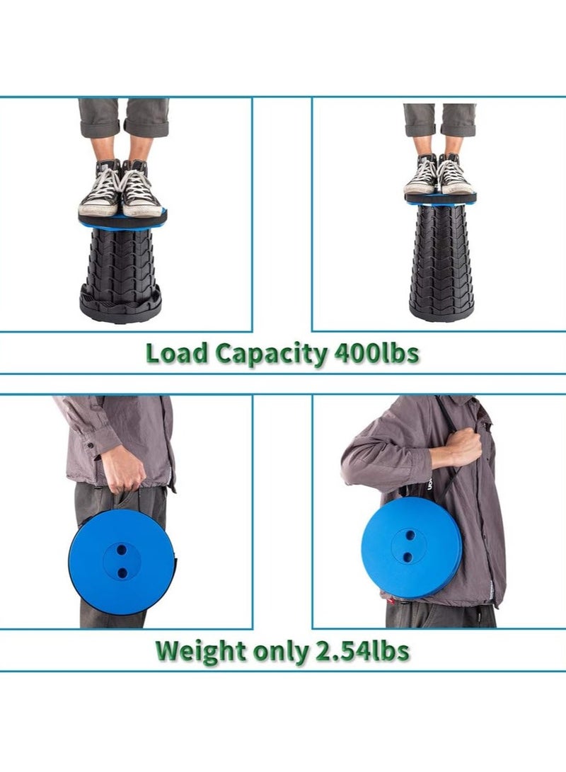 مقعد قابل للطي خفيف الوزن ولكن أكثر قوة ، مقعد قابل للطي المحمول للتخييم الصيد المشي لمسافات طويلة شواء ، أزرق. - Image 5