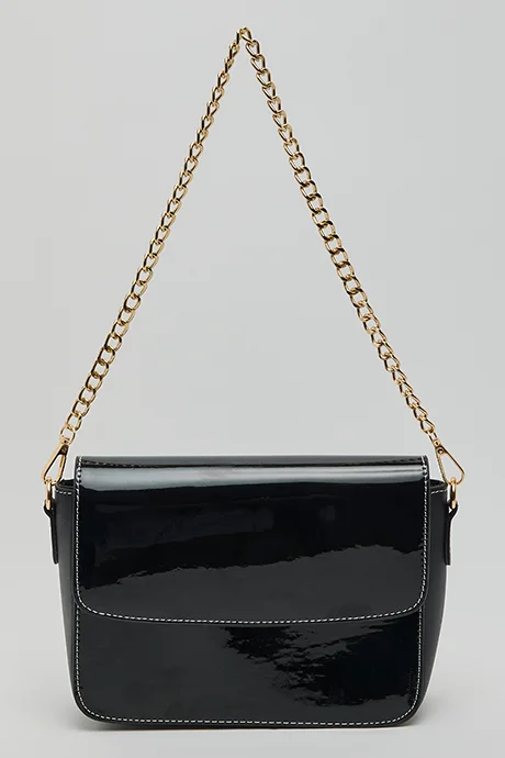 أر أند بي Glossy Flap Shoulder Bag