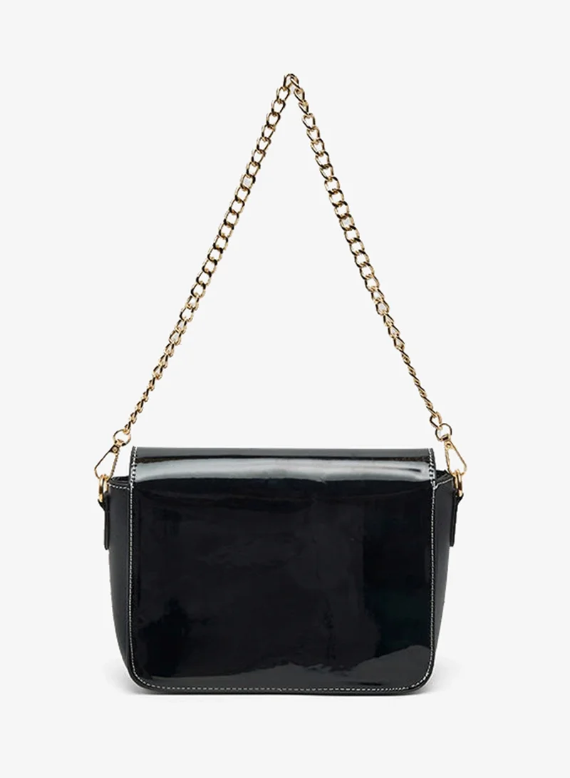 R&b Glossy Flap Shoulder Bag