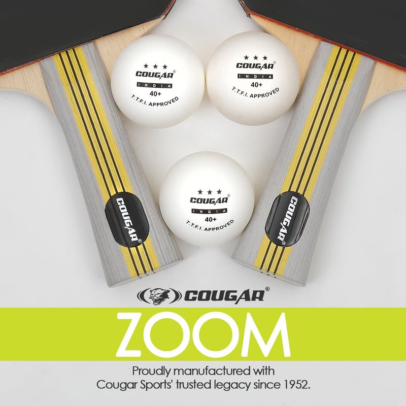 Cougar Zoom 3-Star Table Tennis Balls – Set of 6 | White | Premium Plastic Balls for Advanced Practice & Tournament Training - Image 5