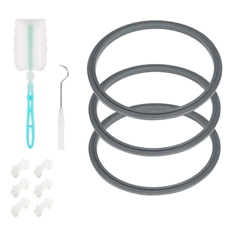 Feilifan Blender Gasket Replacement Parts, Rubber O Ring Replacement for Nutribullet Blender 900W & 600W Series, Gaskets Replacement for Nutribullet Blade Including Shock Pad (10 Pieces) - Image 1
